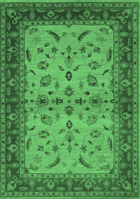 Oriental Emerald Green Traditional Rug, urb712emgrn
