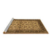 Sideview of Machine Washable Oriental Brown Traditional Rug, wshurb712brn