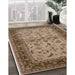 Machine Washable Industrial Modern Camel Brown Rug in a Family Room, wshurb712