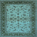 Square Oriental Light Blue Traditional Rug, urb712lblu