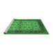 Sideview of Machine Washable Oriental Emerald Green Traditional Area Rugs, wshurb712emgrn