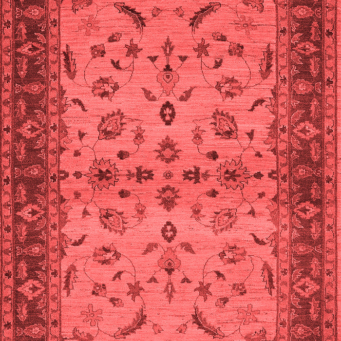 Machine Washable Oriental Red Traditional Rug, wshurb712red