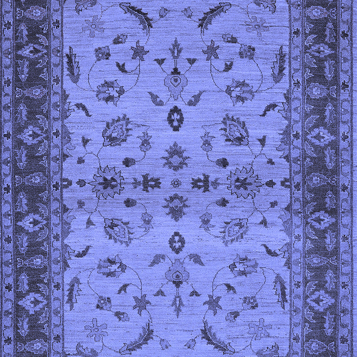 Machine Washable Oriental Blue Traditional Rug, wshurb712blu