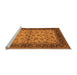 Sideview of Machine Washable Oriental Orange Traditional Area Rugs, wshurb712org