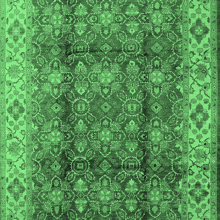 Oriental Emerald Green Traditional Rug, urb713emgrn