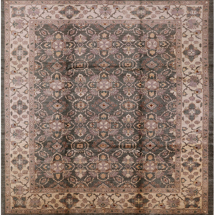 Square Machine Washable Industrial Modern Sepia Brown Rug, wshurb713