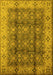 Oriental Yellow Traditional Rug, urb713yw