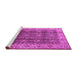 Sideview of Machine Washable Oriental Pink Traditional Rug, wshurb713pnk