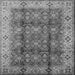 Square Machine Washable Oriental Gray Traditional Rug, wshurb713gry