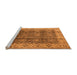 Sideview of Machine Washable Oriental Orange Traditional Area Rugs, wshurb713org