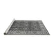 Sideview of Machine Washable Oriental Gray Traditional Rug, wshurb713gry