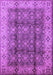 Machine Washable Oriental Purple Traditional Area Rugs, wshurb713pur
