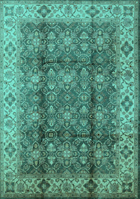 Oriental Turquoise Traditional Rug, urb713turq