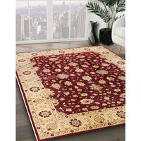 Mid-Century Modern Red Oriental Rug, urb714