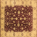 Square Oriental Brown Industrial Rug, urb714brn