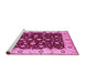 Sideview of Machine Washable Oriental Pink Industrial Rug, wshurb714pnk