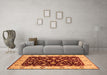 Machine Washable Oriental Orange Industrial Area Rugs in a Living Room, wshurb714org