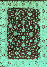 Oriental Turquoise Industrial Rug, urb714turq