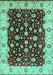 Oriental Turquoise Industrial Rug, urb714turq