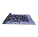 Sideview of Oriental Blue Industrial Rug, urb714blu