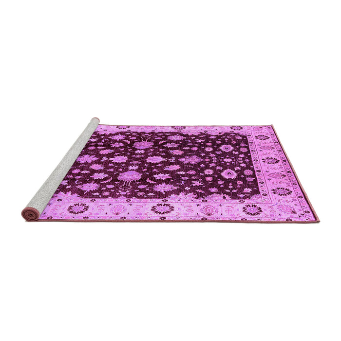 Sideview of Machine Washable Oriental Purple Industrial Area Rugs, wshurb714pur