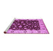 Sideview of Machine Washable Oriental Purple Industrial Area Rugs, wshurb714pur