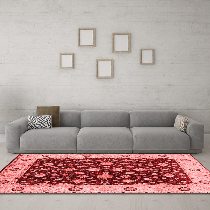 Industrial Red Washable Rugs