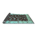 Sideview of Oriental Light Blue Industrial Rug, urb714lblu