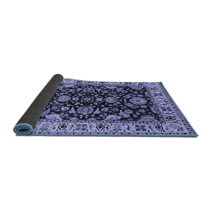 Sideview of Oriental Blue Industrial Rug, urb715blu