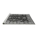 Sideview of Machine Washable Oriental Gray Industrial Rug, wshurb715gry