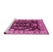 Sideview of Machine Washable Oriental Pink Industrial Rug, wshurb715pnk