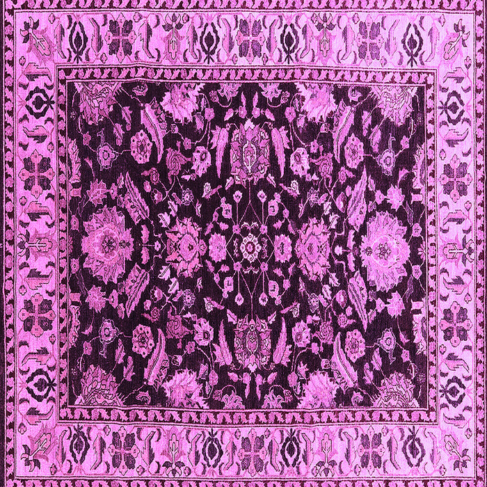 Square Machine Washable Oriental Purple Industrial Area Rugs, wshurb715pur