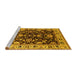 Sideview of Machine Washable Oriental Yellow Industrial Rug, wshurb715yw