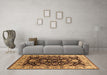 Machine Washable Oriental Brown Industrial Rug in a Living Room,, wshurb715brn