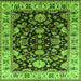 Square Oriental Green Industrial Rug, urb715grn