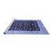 Sideview of Machine Washable Oriental Blue Industrial Rug, wshurb716blu