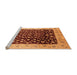 Sideview of Machine Washable Oriental Orange Industrial Area Rugs, wshurb716org