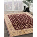 Machine Washable Industrial Modern Saffron Red Rug in a Family Room, wshurb716