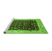 Sideview of Machine Washable Oriental Green Industrial Area Rugs, wshurb716grn