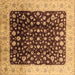 Square Oriental Brown Industrial Rug, urb716brn