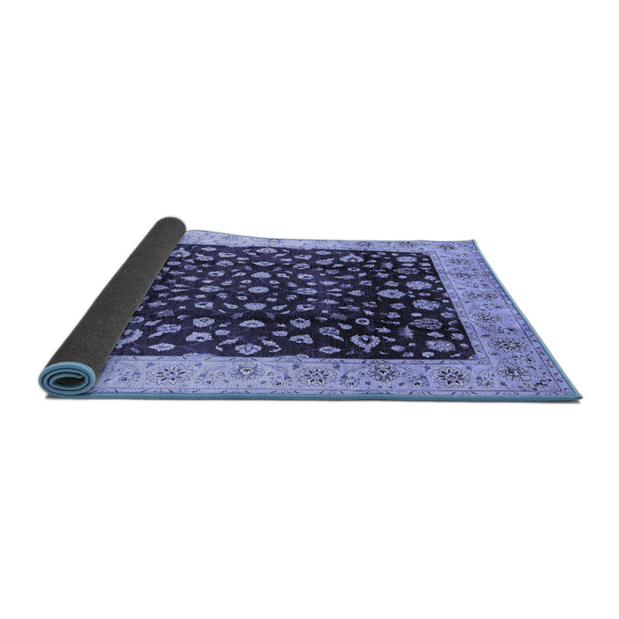 Sideview of Oriental Blue Industrial Rug, urb716blu