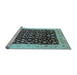 Sideview of Machine Washable Oriental Light Blue Industrial Rug, wshurb716lblu