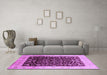 Machine Washable Oriental Purple Industrial Area Rugs in a Living Room, wshurb716pur