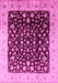 Machine Washable Oriental Pink Industrial Rug, wshurb716pnk