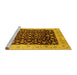 Sideview of Machine Washable Oriental Yellow Industrial Rug, wshurb716yw