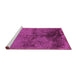 Sideview of Machine Washable Oriental Pink Industrial Rug, wshurb717pnk