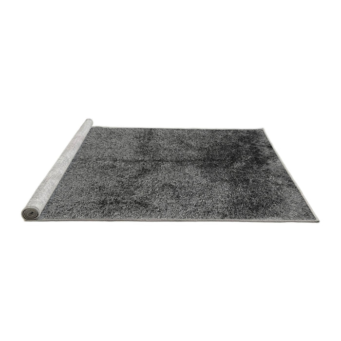 Sideview of Machine Washable Oriental Gray Industrial Rug, wshurb717gry
