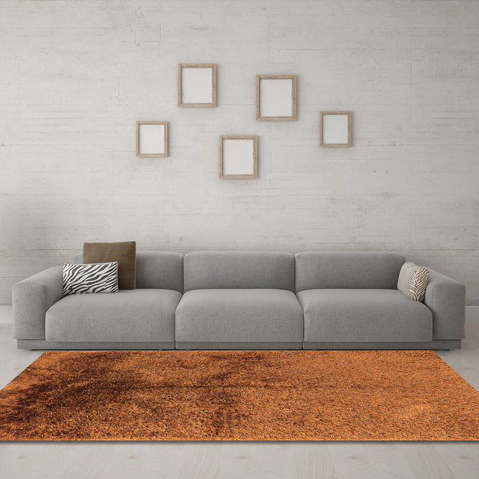 Machine Washable Oriental Orange Industrial Area Rugs in a Living Room, wshurb717org