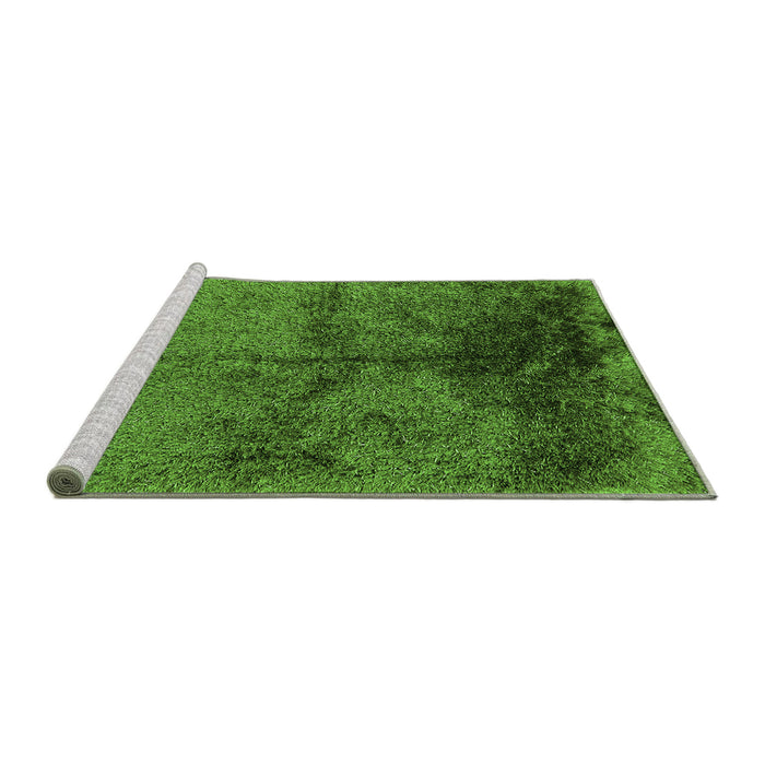 Sideview of Machine Washable Oriental Green Industrial Area Rugs, wshurb717grn