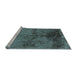 Sideview of Machine Washable Oriental Light Blue Industrial Rug, wshurb717lblu